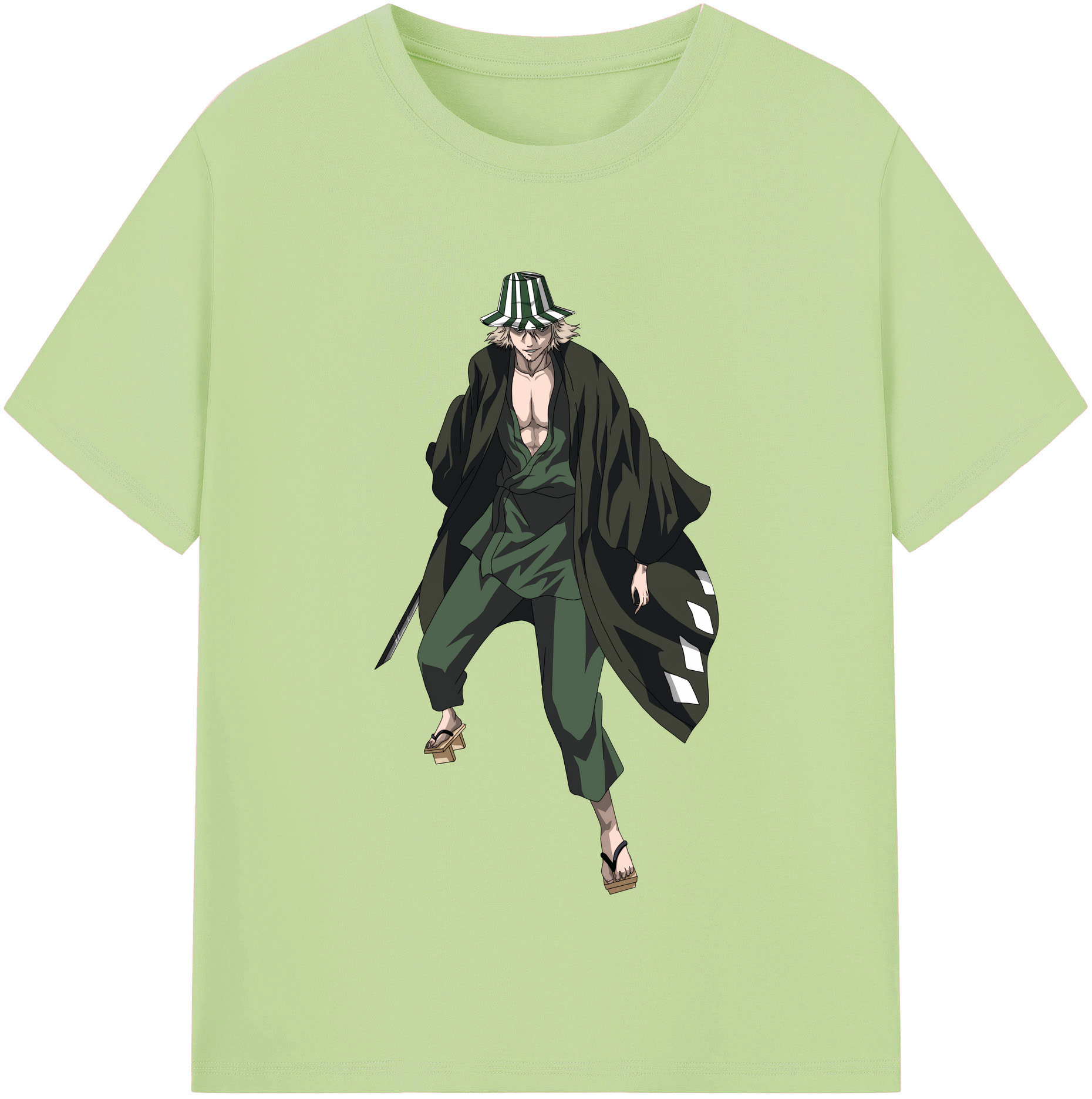 （画像用） "ブリーチ 浦原 喜助（うらはら きすけ） BLEACH Urahara Kisuke " 綿100％半袖Tシャツ（フロントプリント）